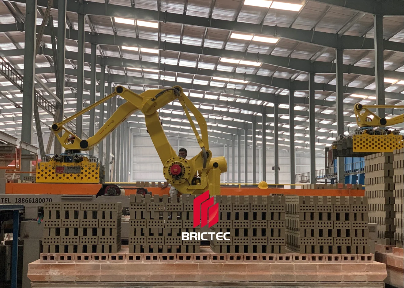 Fully Automatic Clay Green Robot Brick Grab Stacking Setting System Machine brick making machinery fly ash brick machine