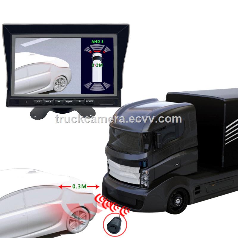 045m Detection Range Weatherproof Parking Sensor Radar Parking System With Reversing Camera For Heavy Duty Vehicle Bus