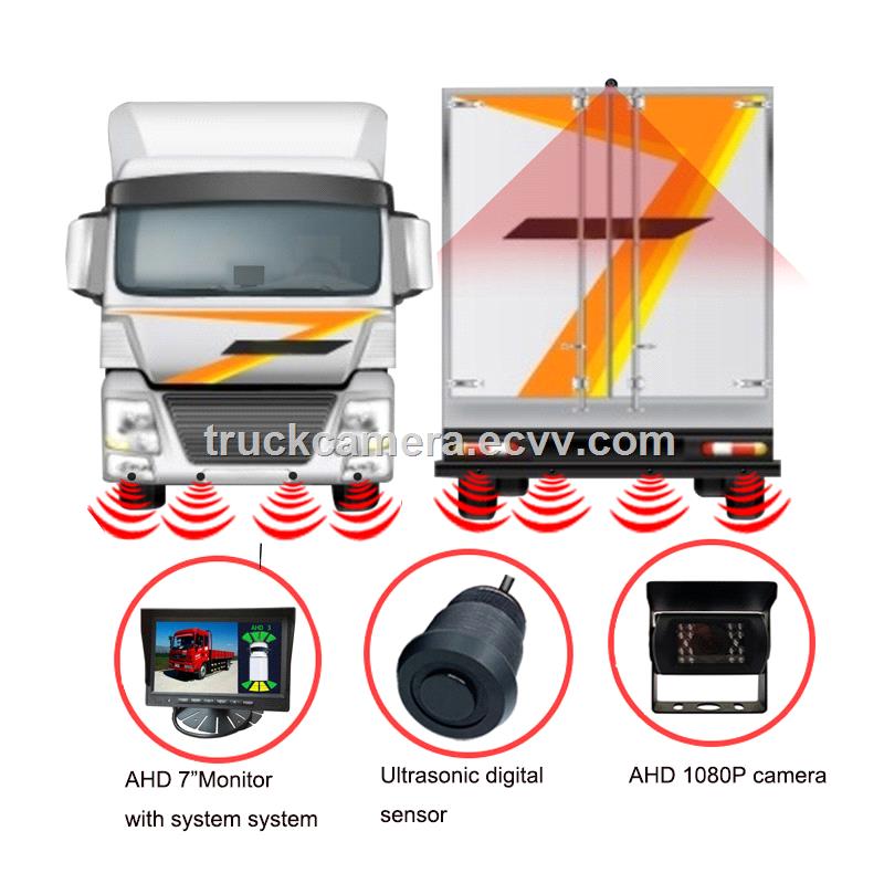 045m Detection Range Weatherproof Parking Sensor Radar Parking System With Reversing Camera For Heavy Duty Vehicle Bus