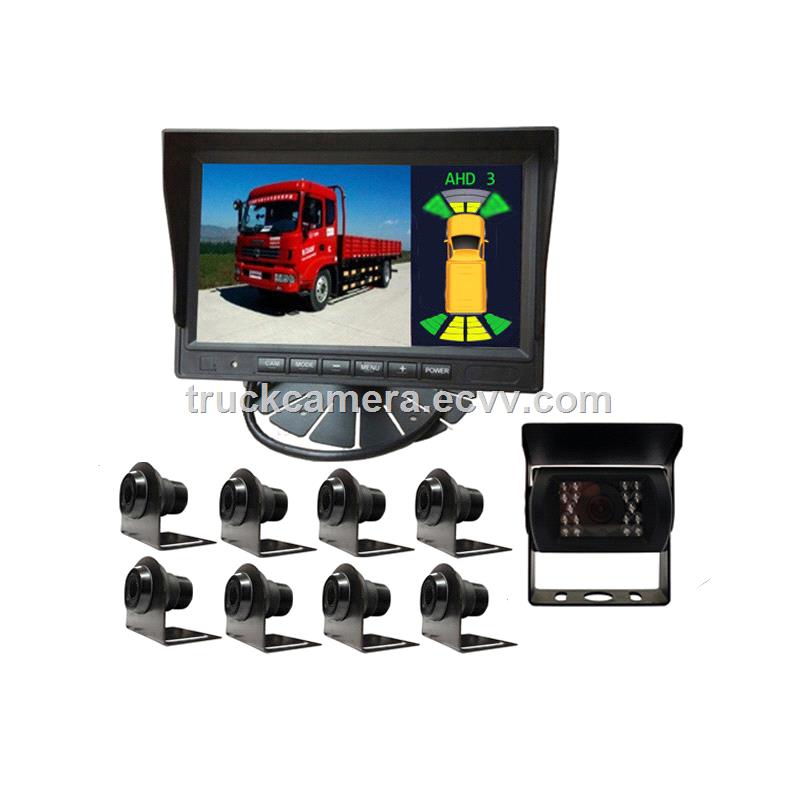 045m Detection Range Weatherproof Parking Sensor Radar Parking System With Reversing Camera For Heavy Duty Vehicle Bus