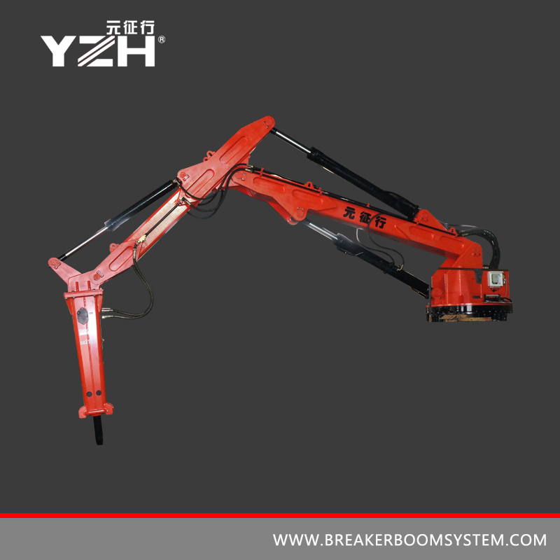 stationary pedestal boom breaker