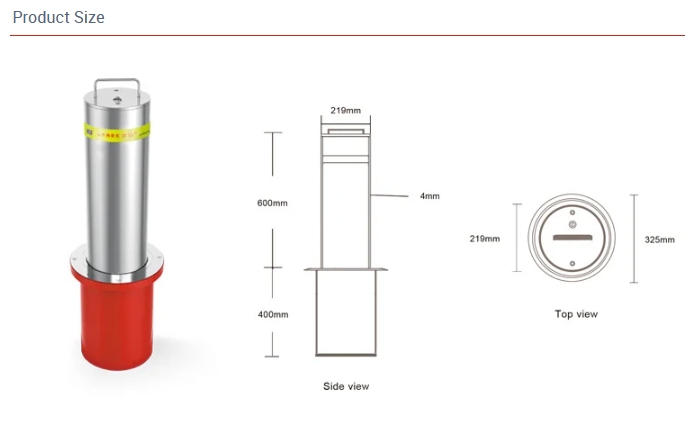 Traffic Safety Manual Bollard with Reflective Band for Pedestrian Zone Driveway Security Post Bollards