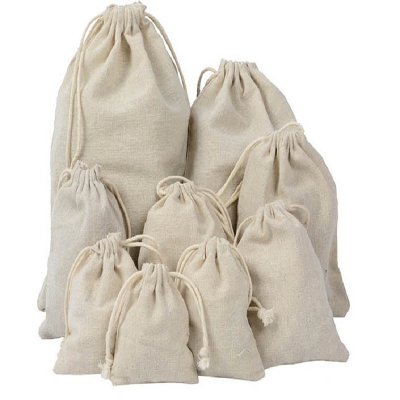 Muslin Bag Wedding Bag Cotton Storage Bag Drawstring Bag Dust Bag