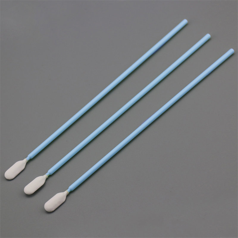 Round Tipped Cleanroom Microfiber Cleaning Swab with Long Handle