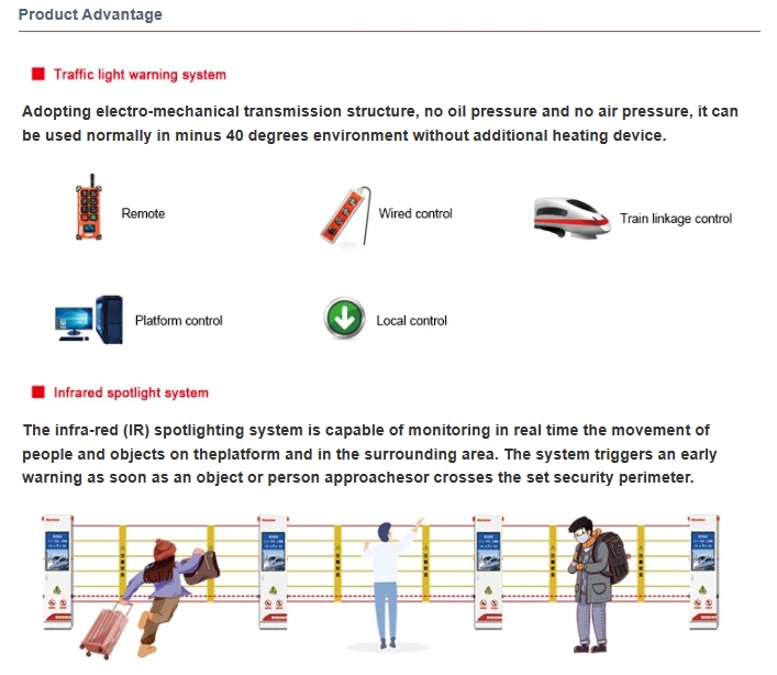 High Quality MRT Platform Rail Protection Automatic Guardrail Railway Platform Fencing Netting