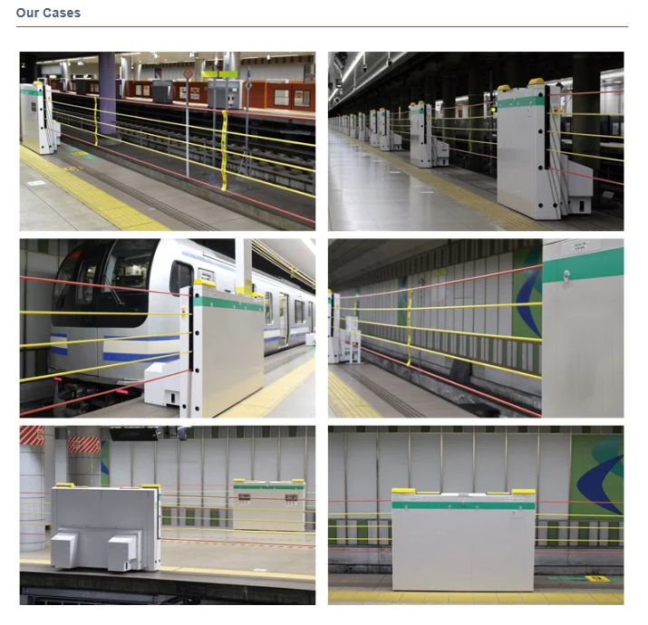 High Quality MRT Platform Rail Protection Automatic Guardrail Railway Platform Fencing Netting