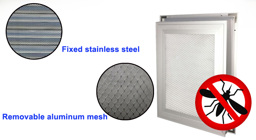 IP43IP65 selection dust filter louver for air cooling of outdoor energy equipment