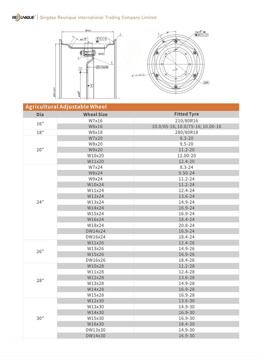 Agricultural Tyre Tractor Wheel Rim Farm Tyre China Wheel Rim