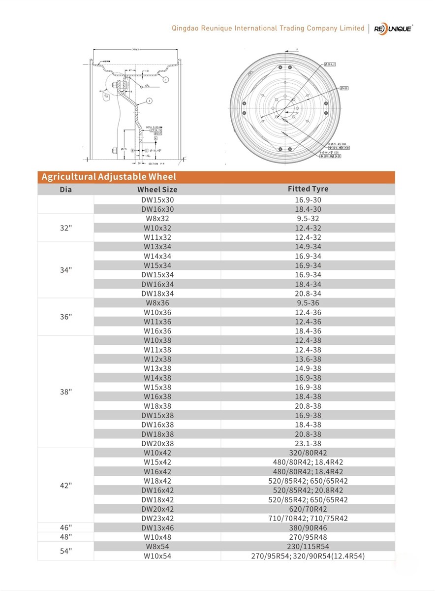 Agricultural Tyre Tractor Wheel Rim Farm Tyre China Wheel Rim