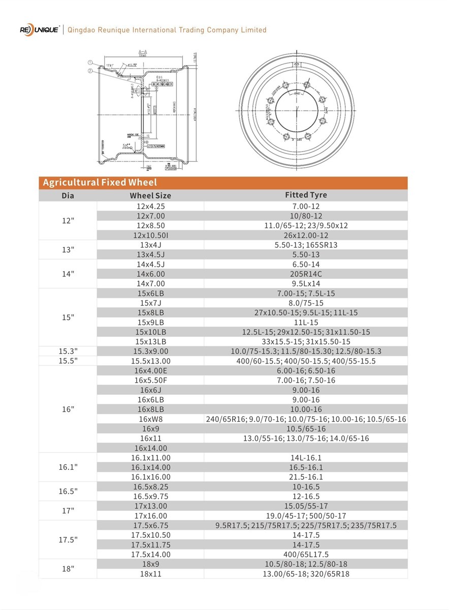 Agricultural Tyre Tractor Wheel Rim Farm Tyre China Wheel Rim