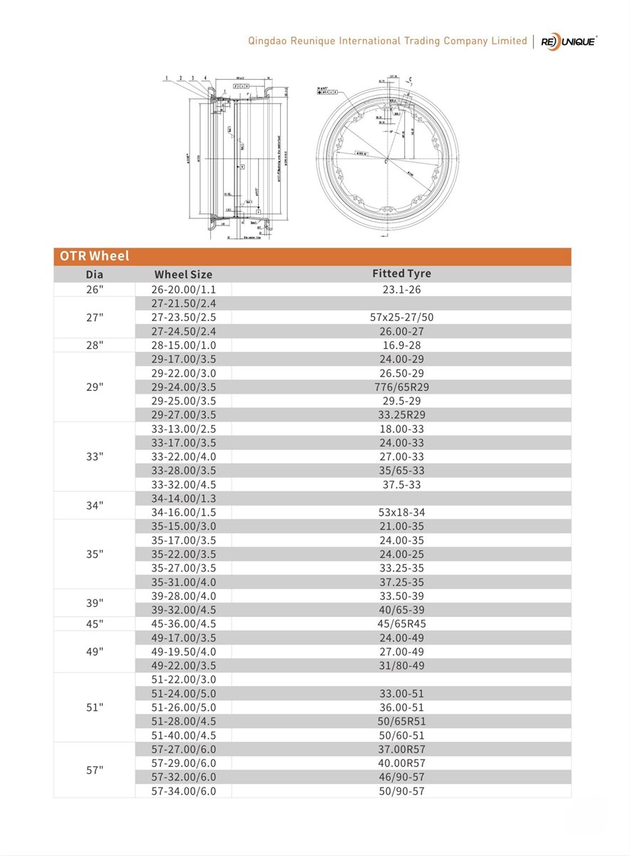 China OTR Wheel CAT Komatsu Belaz Volvo Dump Truck Rim Steel Wheel Rim