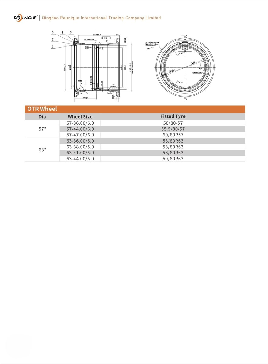 China OTR Wheel CAT Komatsu Belaz Volvo Dump Truck Rim Steel Wheel Rim
