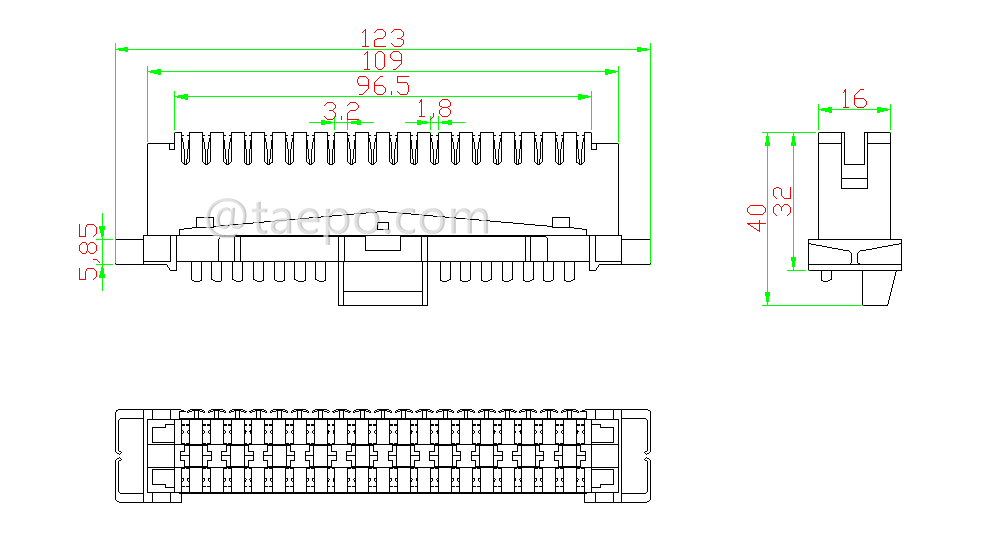 10 pair Krone LSA plus disconnection module from China Factory TAEPO with RRACH report from China Factory TAEPO