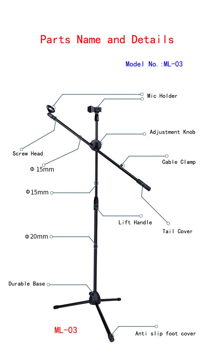 Yitesim ML03 Microphone stand for stage