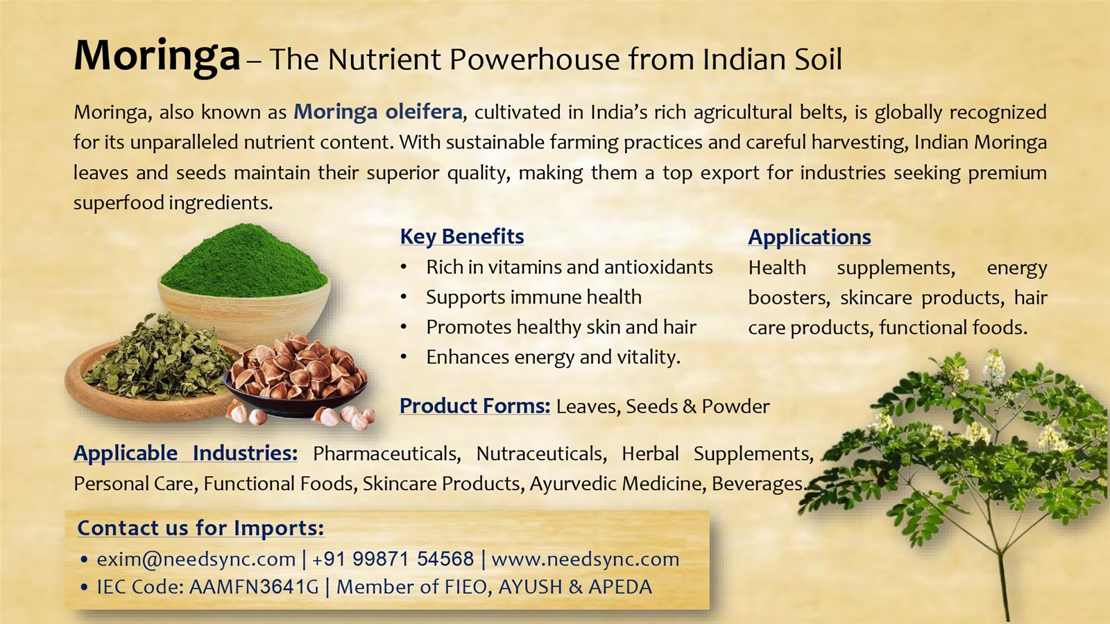 Moring Powder Leaves Medicinal Herbs