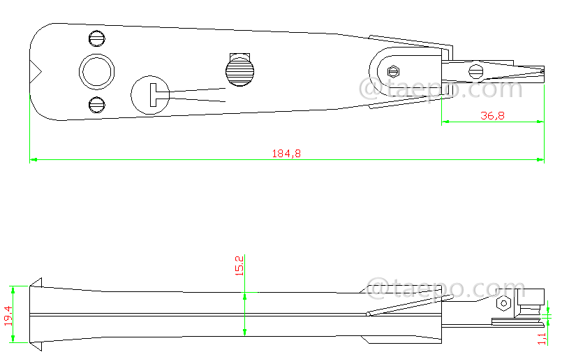 Telephone wire Krone LSA plus punch down insertion tool with sensor from China Factory TAEPO
