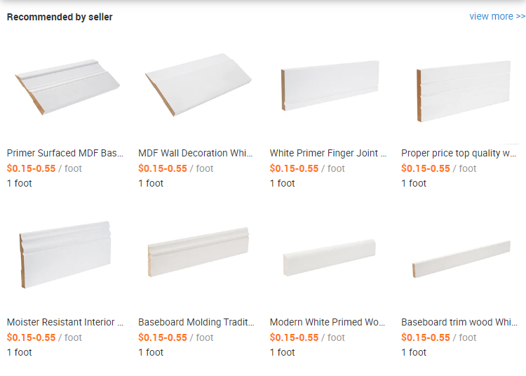 Manufacturer White priming Interior Wooden Stair Hand Rail Trim Moulding