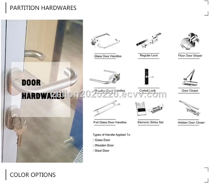 Commercial Furniture Office Partition Glass Wall Living Room Thickness Tempered Glass Division Wal