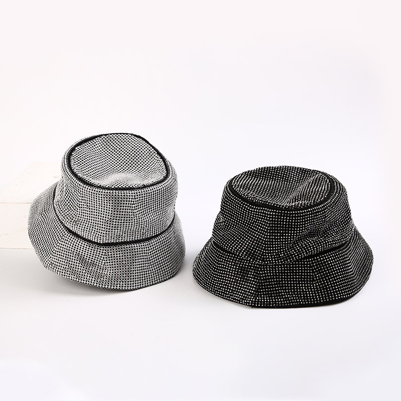 New full diamond fishermans hat popular handset diamond hat wide brim for men and women make the face look small