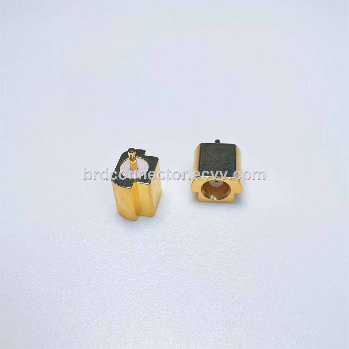 BRD 0986 High Frequency MCX Female Jack RF Coaxial Connectors with Brass Body Phosphor Copper Contact Pin and PTFE