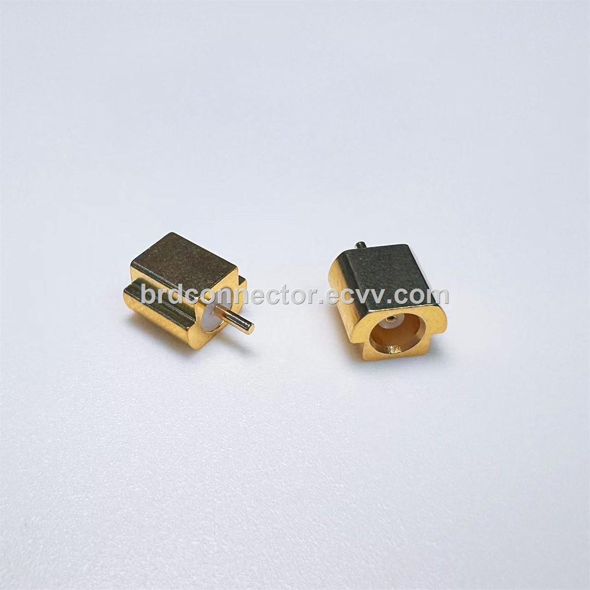 BRD 0986 High Frequency MCX Female Jack RF Coaxial Connectors with Brass Body Phosphor Copper Contact Pin and PTFE