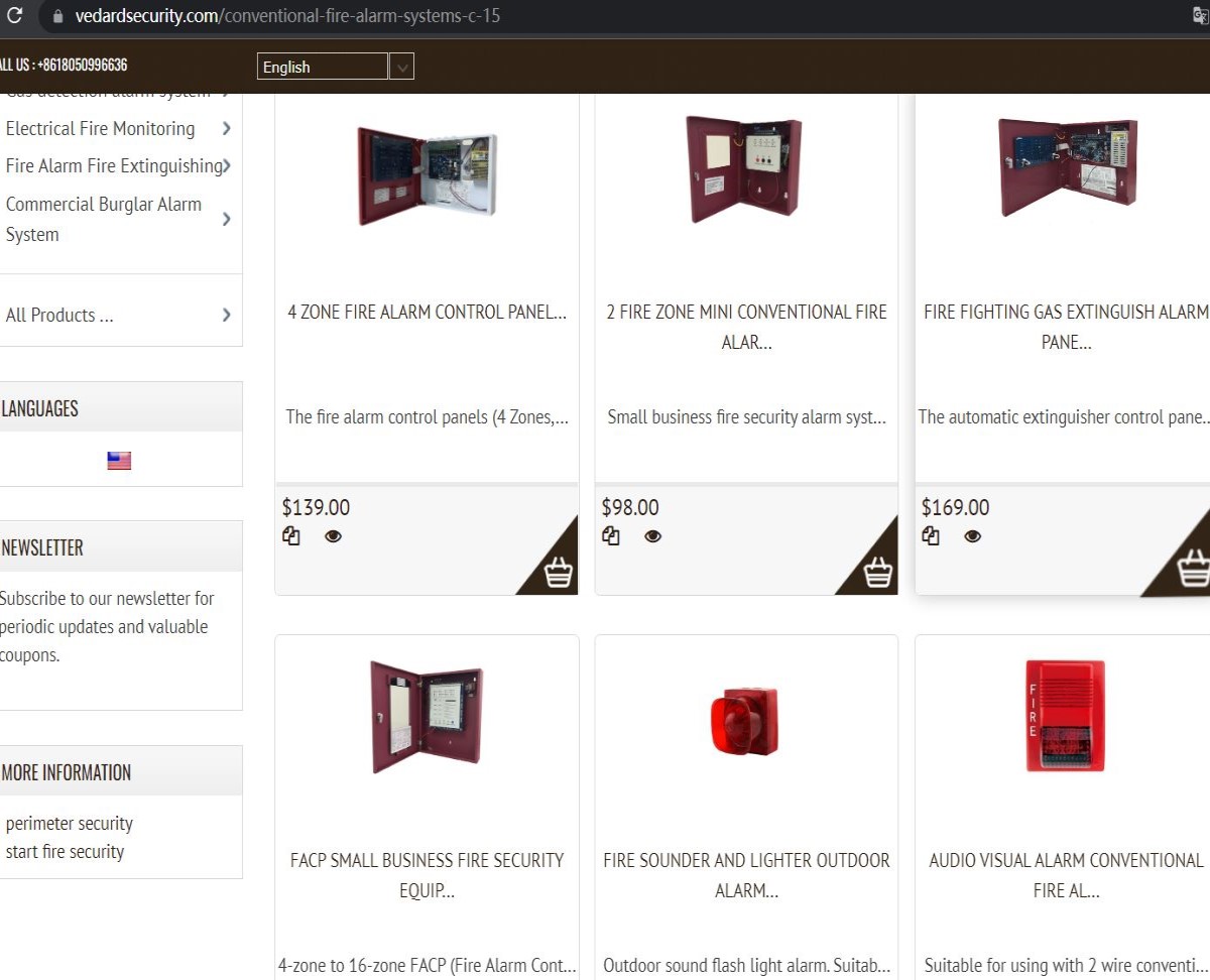 Fire Alarm Control Panel Business Security Monitor Equipment Smoke Heat Gas Detection Sounder Flash Alarm Early Alert