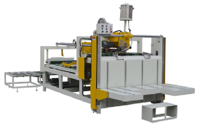 Semiautomatic gluing machine folder gluer