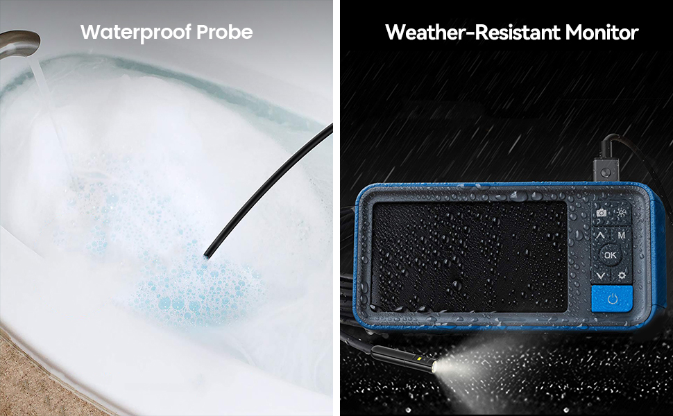 Dual Lens Endoscope Camera with Light Teslong MS450 45 Automotive Inspection Snake Borescope Inspection Camera Scope
