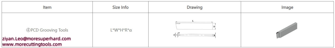 PCD Grooving Tool for Pistons Suitable for general and optimized final machining