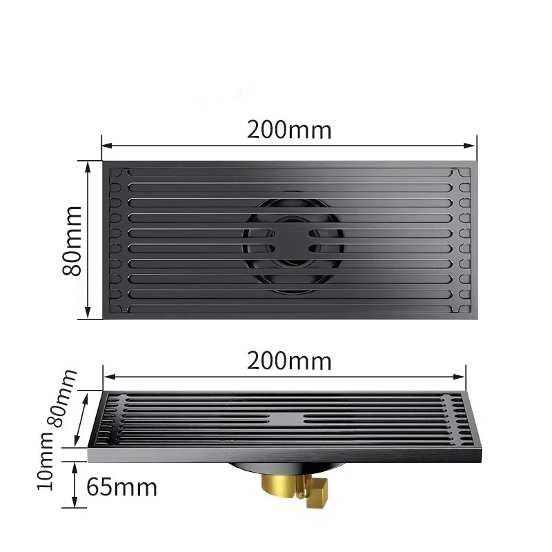 304 stainless steel prevent insects and sewer gases floor drain backflow prevention linear shower drain
