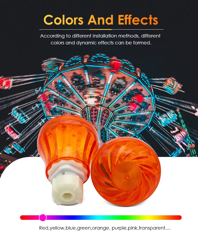 45MM 60MM E14 24V Auto 116 RGB LED Cabochon Light Bulb for Funfair Lighting