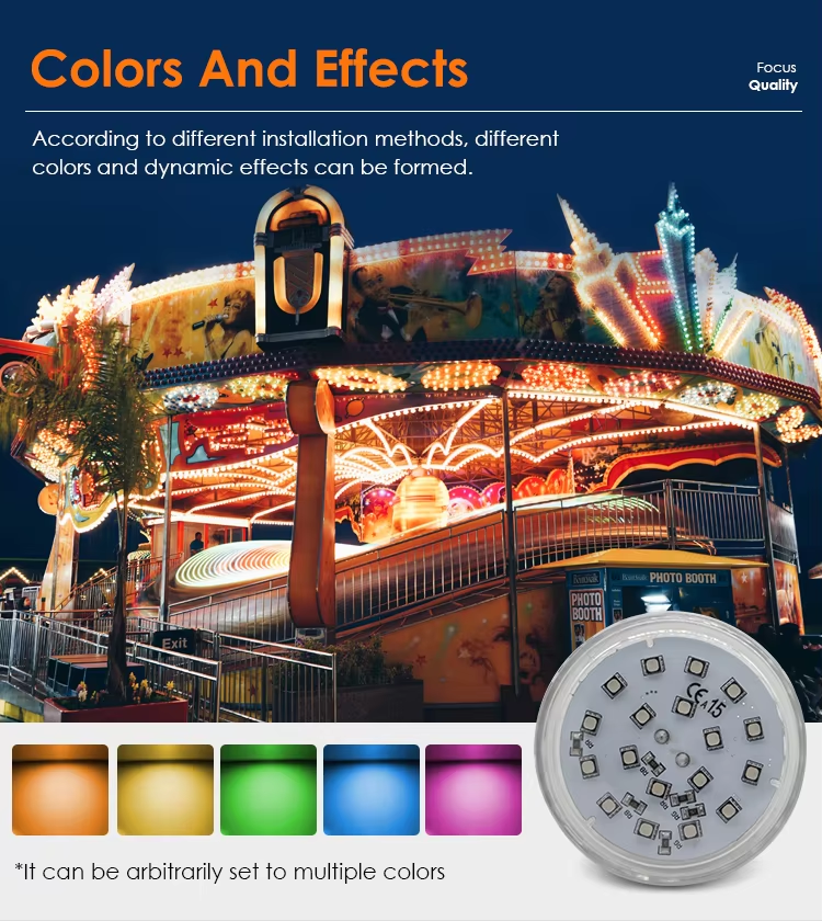 45MM 60MM E14 24V Auto 116 RGB LED Amusement Rides Light for Carnival Lighting