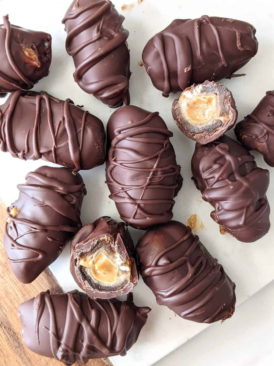 filled nutty Date with Chocolate