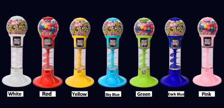 Spiral coinoperated gumball capsule vending machine for bouncy ballsmall toys shopping mall amusement arcade