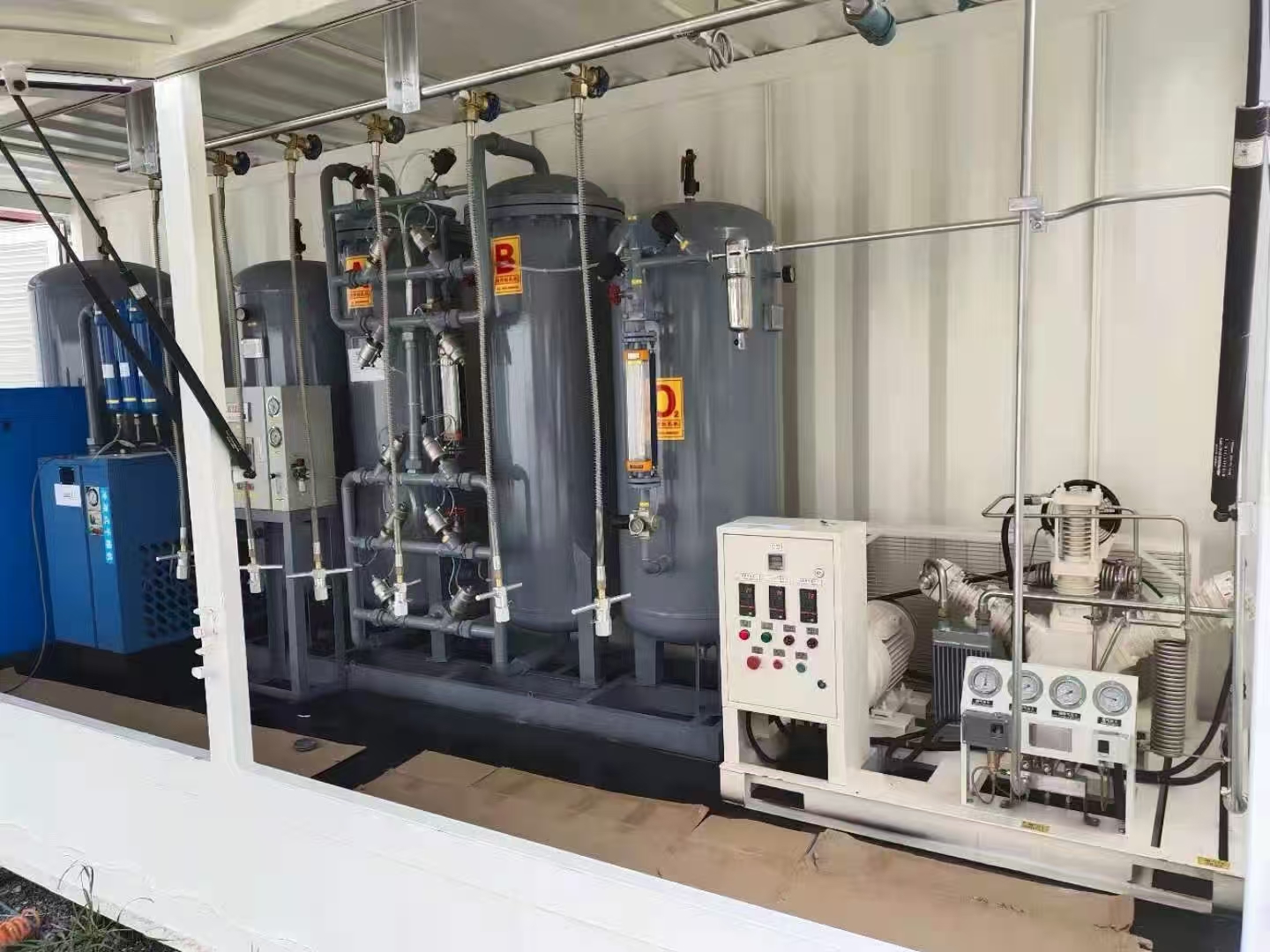 Container type Oxygen Generator with Oxygen Cylinder Psa 932 O2 Plant Medical Plant Hospital Oxygen Generator