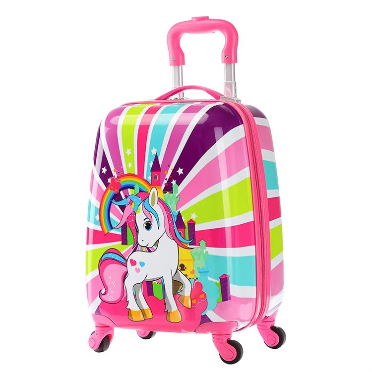 Kids Travel Suitcase High Quality Waterproof ABS with Spinner Cartoon Characters Design