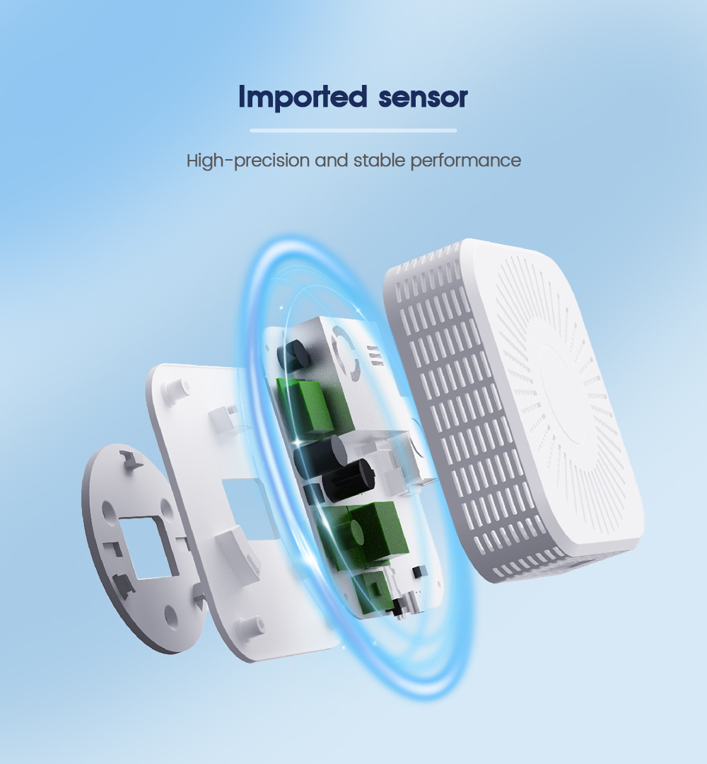 10 in 1 Indoor Air Quality Sensor PM25 CO2 TVOC Temp Hum for School Home Office Hotel Air Analyzer