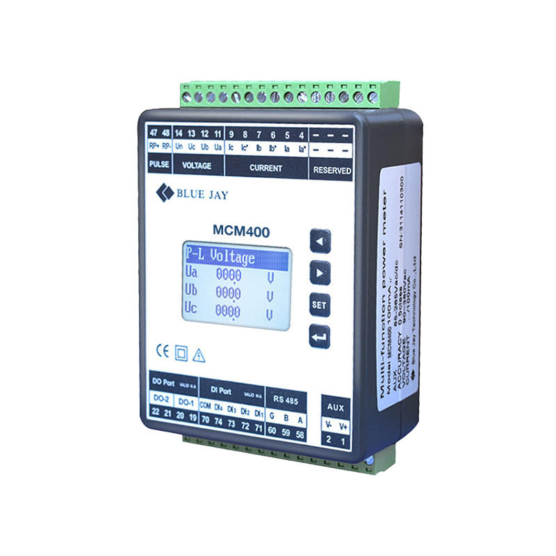 MCM400 Industrial LCD Display 4 Channels Mulitchannel Energy Meter RS485 MultiCircuit Power Meter