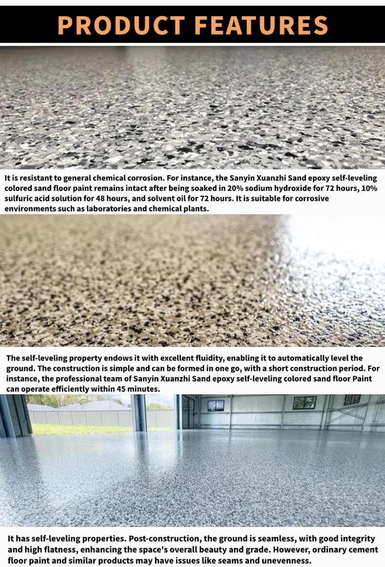 Blue Kingfisher Epoxy Colored Sand Selfleveling Floor paint manufacturer directly supplies industrial plant corrosionr