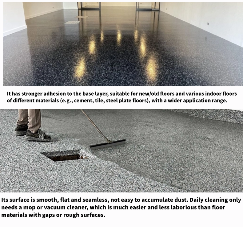 Blue Kingfisher Epoxy Colored Sand Selfleveling Floor paint manufacturer directly supplies industrial plant corrosionr