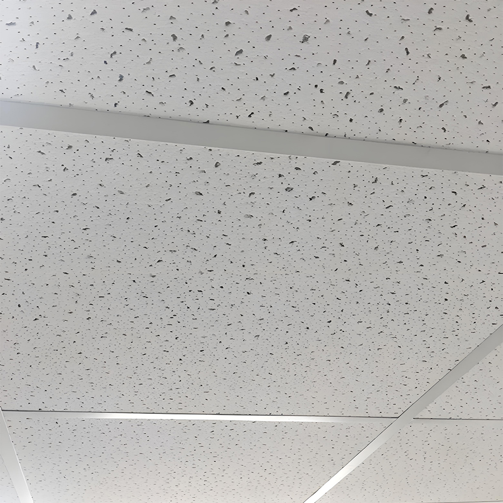595x595x12mm mineral fiber ceiling tile RH90 acoustic ceiling tile with fine fissured surface