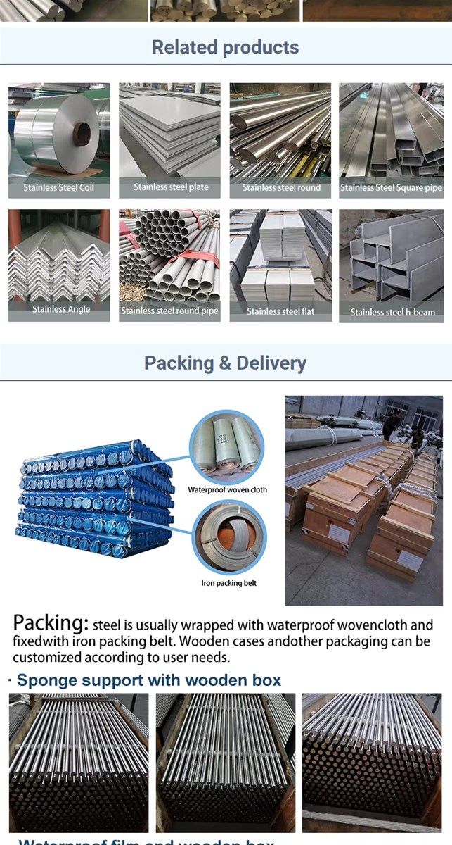 Customized brushed no4 bright finish surface 201 304 316 430 stainless steel round bar rod stock price