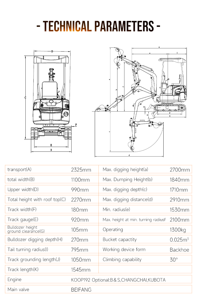 ECVV Compact Mini Excavator 13Ton Hydraulic