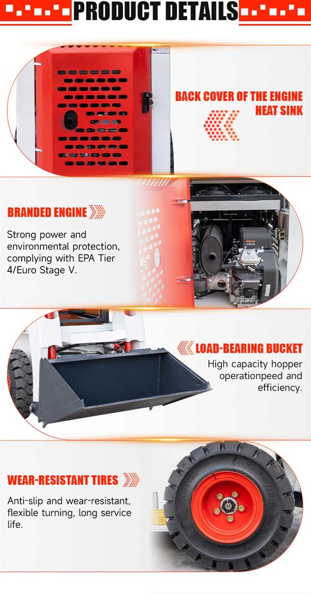 ECVV Wheeled Skid Steer Loader HighTorque Wheel Drive