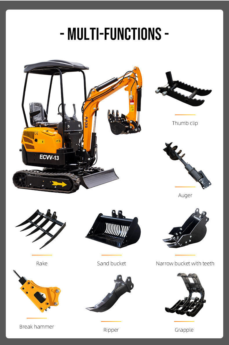 ECVV Compact Mini Excavator 13Ton Hydraulic