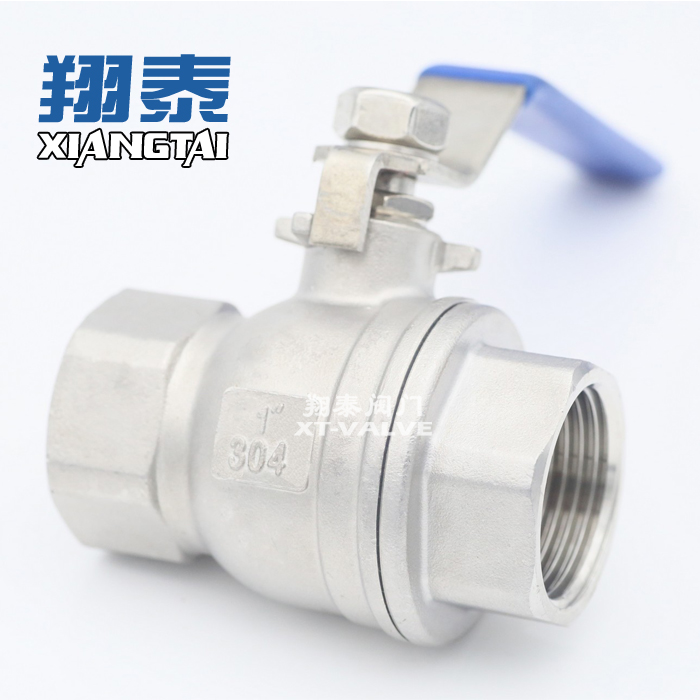 Stainless Steel 2pc Ball Valve Threaded Lock