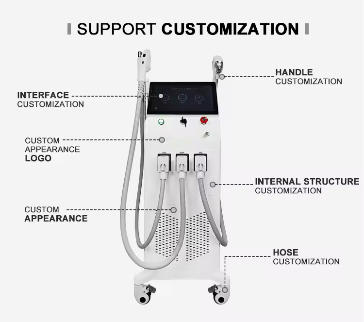 Medical Beauty Rejuvenation Tattoo Removal Lazer Hair Removal Cold Machine Eye Massager to Reduce Acne Marks