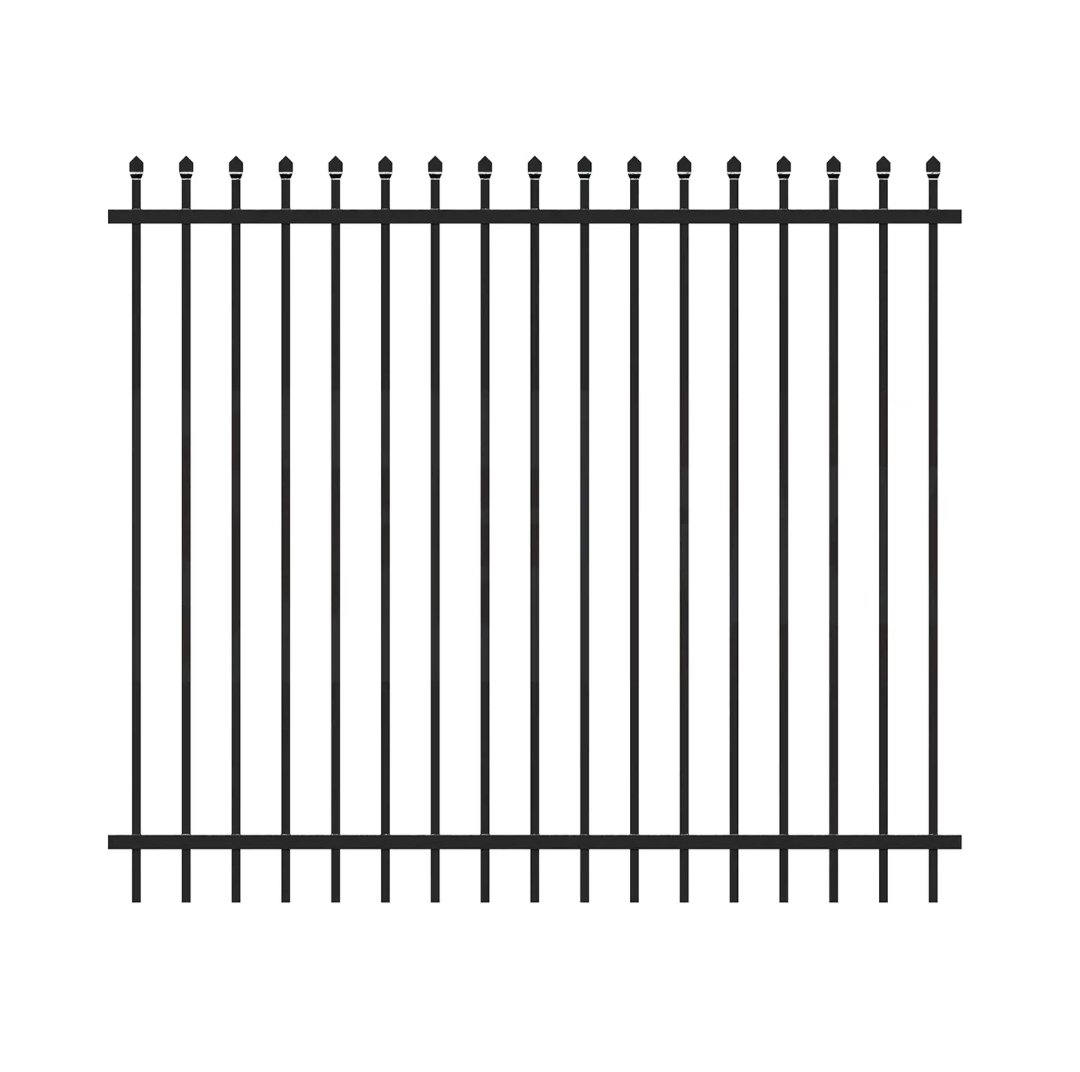 High Quality Black Powder Coated HotDip Galvanized Steel Security Fence for Residential Commercial Use