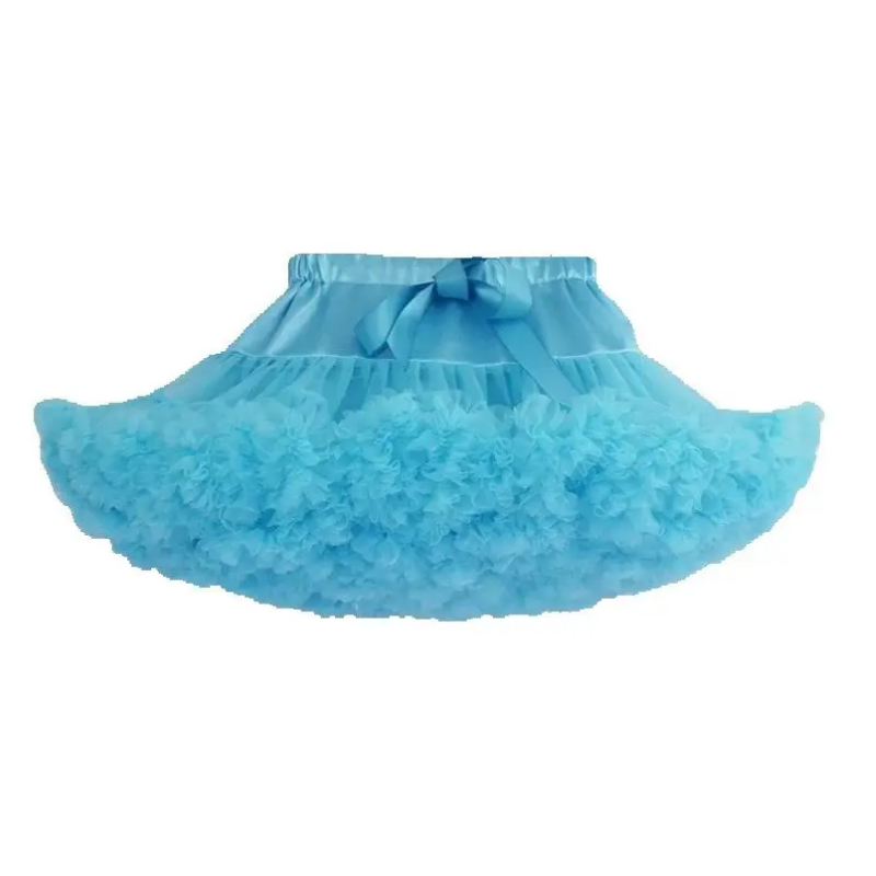 Girls Petti Tutu Skirt Ball Gown Children Clothing Dance Birthday Costume Party Wear Kids Tutu Skirt blue Many Colors av