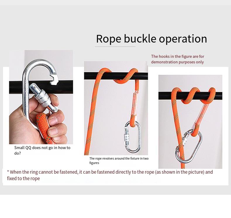 Single Big Hook 5M Safety Ropes High Strength Cord Climbing; ECVV EG –